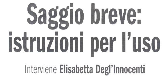 Saggio breve su 